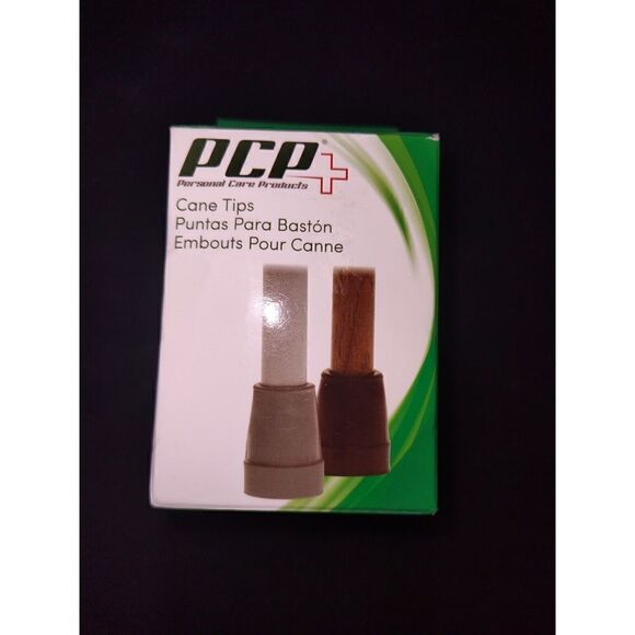 Personal Care Products, PCP cane tips: 6103- 1”, color-black, includes 2 tips - Picture 1 of 8
